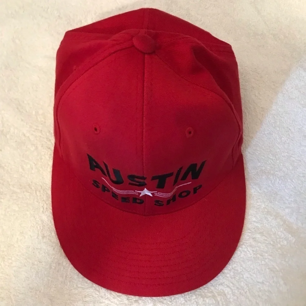 Yupoong FlexFit Austin Speed Shop S-M Red Cap